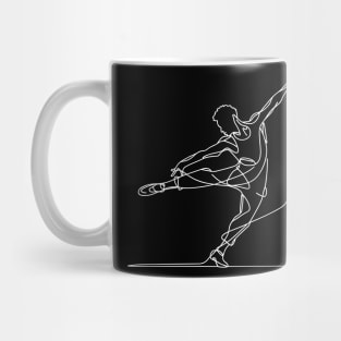 White line art Contemporary Male dancer Mug